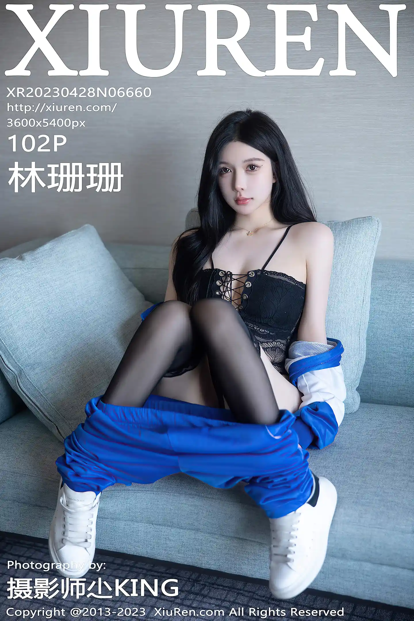 [XiuRen秀人网]No.6660_模特林珊珊性感蓝色运动服露黑色情趣内衣秀惹火身材诱惑写真101P-秀人网 - XiuRen.Xyz